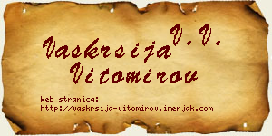 Vaskrsija Vitomirov vizit kartica